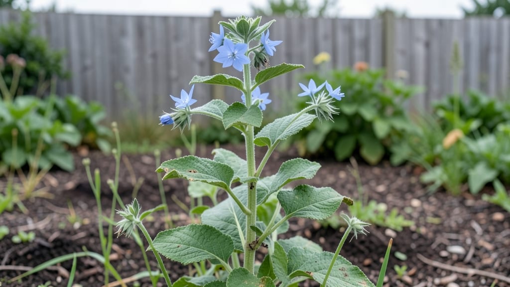 Borage In Garden: Self-Sustaining Pollinator Magnet With Medicinal Leaves
