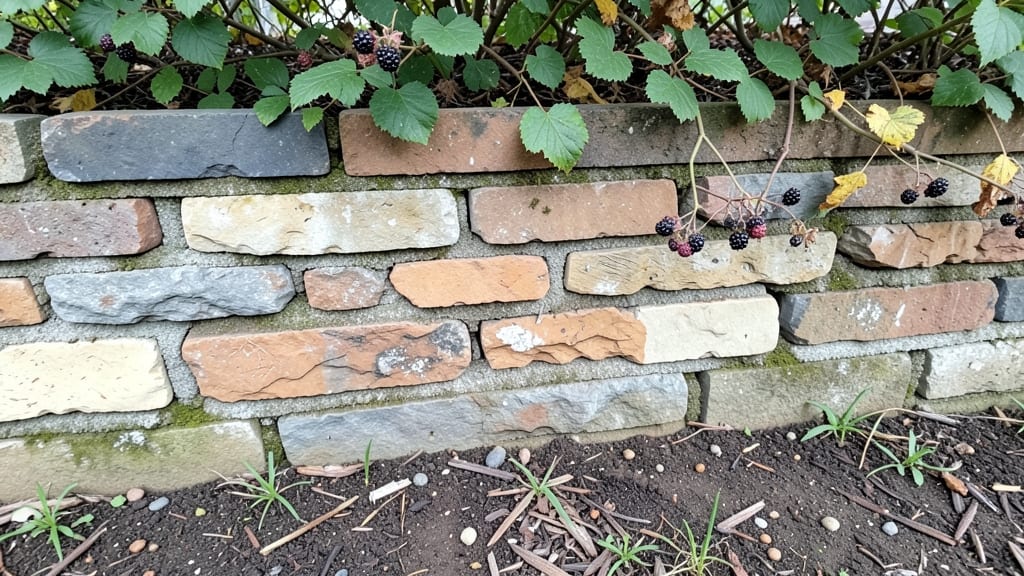 Decorating Garden Wall: Living Artwork With Climbing Vines and Flowers