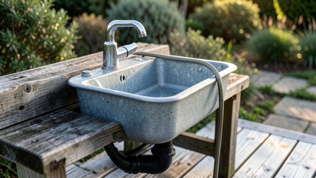 Garden Sink DIY: Upcycled Concrete Basin With Built-In Drainage