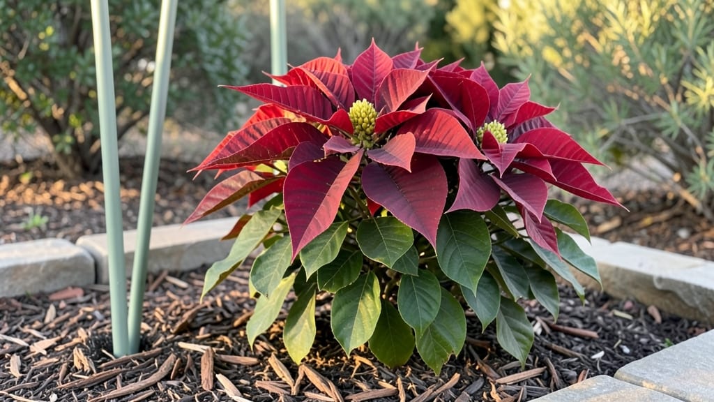 Outdoor Poinsettia Garden: Year-Round Color With Bold Holiday Flair