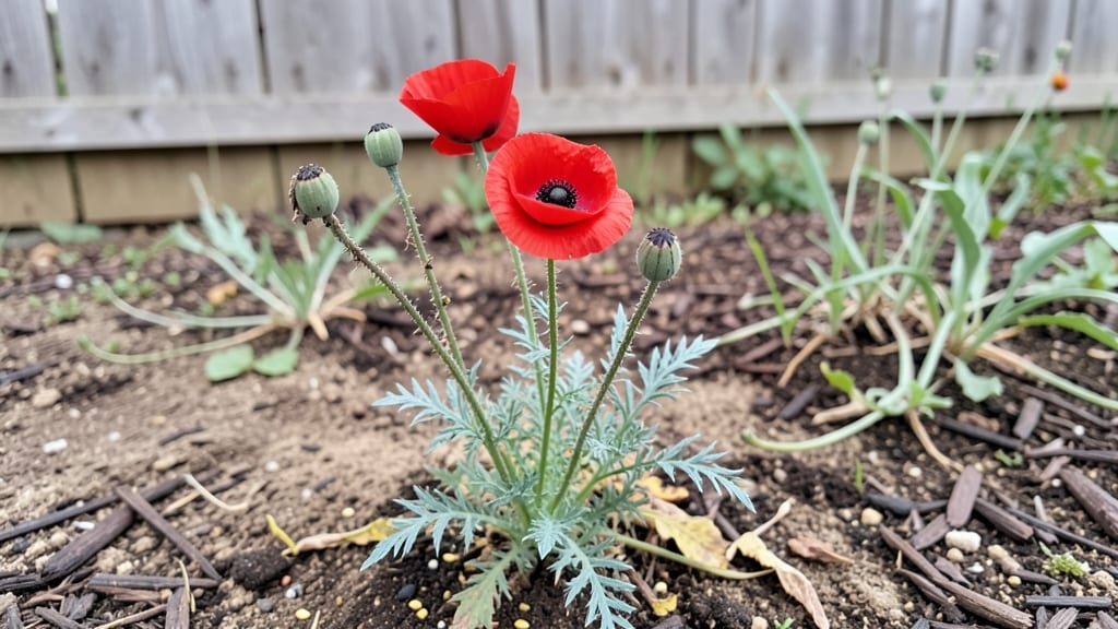 Poppy Garden Design: Year-Round Vertical Privacy With Delicate Blooms